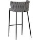 Sarai 37 inch Belfast Koala Grey Barstool
